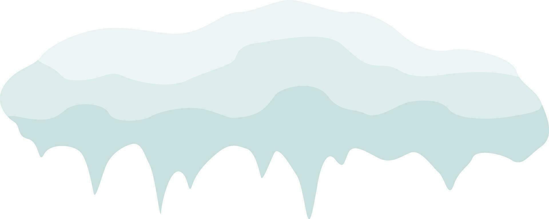 Snow vector cap, snowdrift.