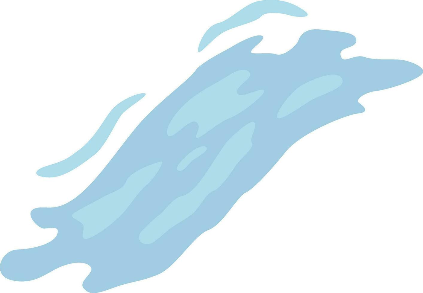 Blue wave, splash water. vector