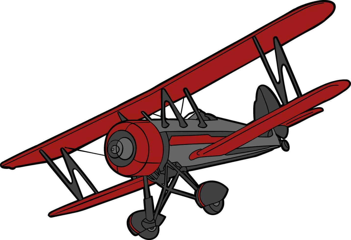 propeller plane flying in the sky vector