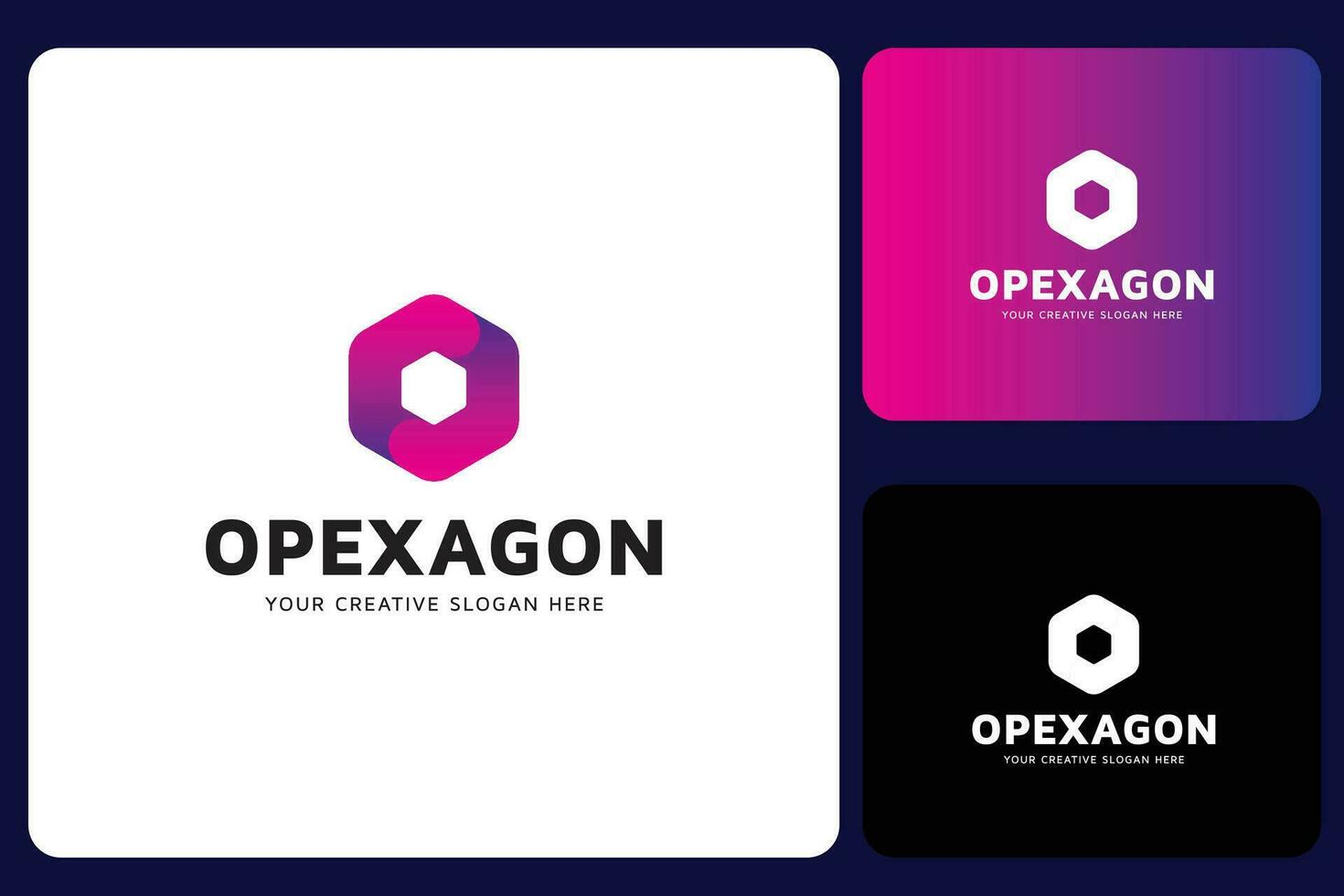 hexagonal logo diseño modelo vector