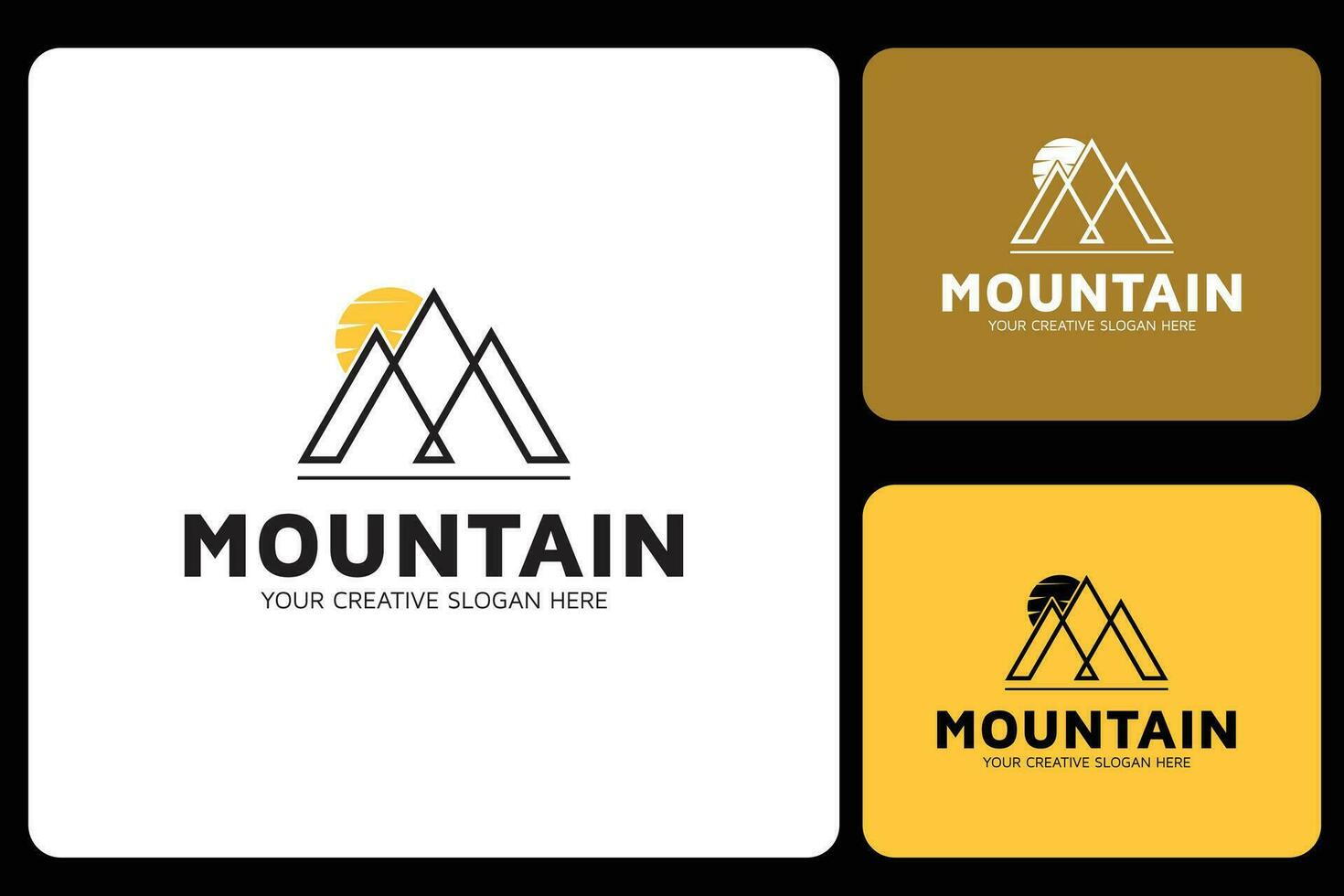 plantilla de diseño de logotipo de montaña vector