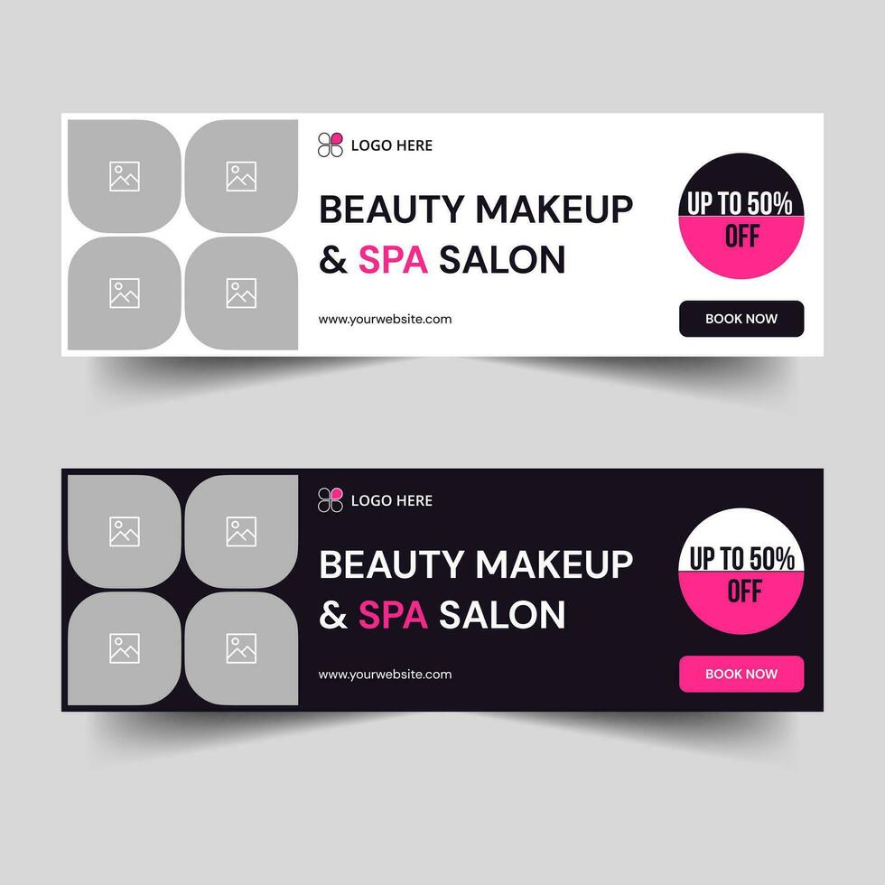 Modern beauty salons shop for social media vector