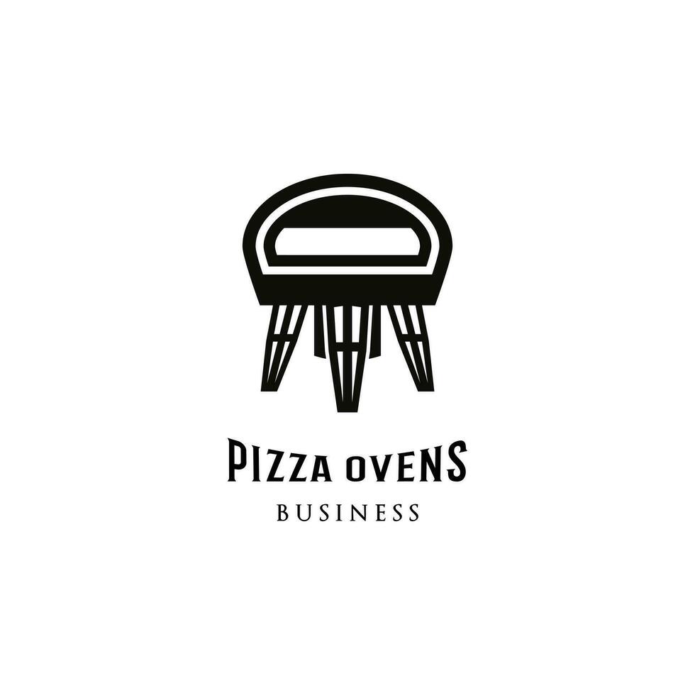 Electric Italian Pizza Ovens Icon Logo Design Template vector