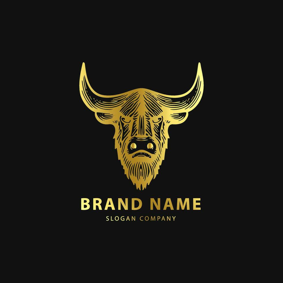 Bull logo. Premium logo for steakhouse, Steakhouse or butchery. vector