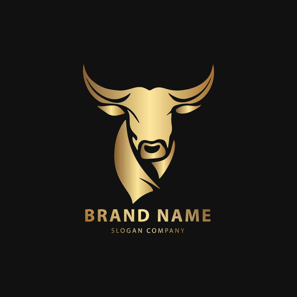 Bull logo. Premium logo for steakhouse, Steakhouse or butchery. vector