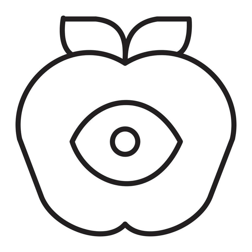 Apple icon. Apple vector icon from Artificial Intelligence collection. Outline style Apple icon.