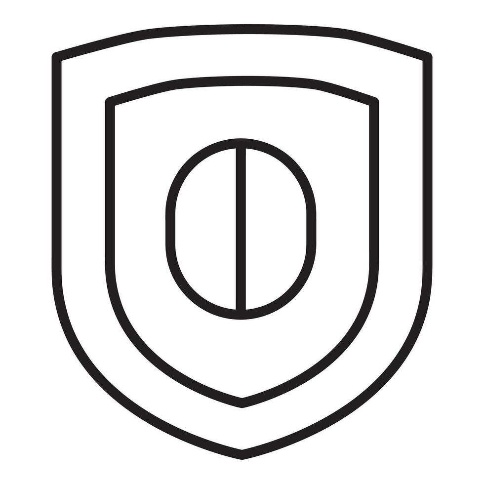Shield icon. Shield vector icon from Artificial Intelligence collection. Outline style Shield  icon.