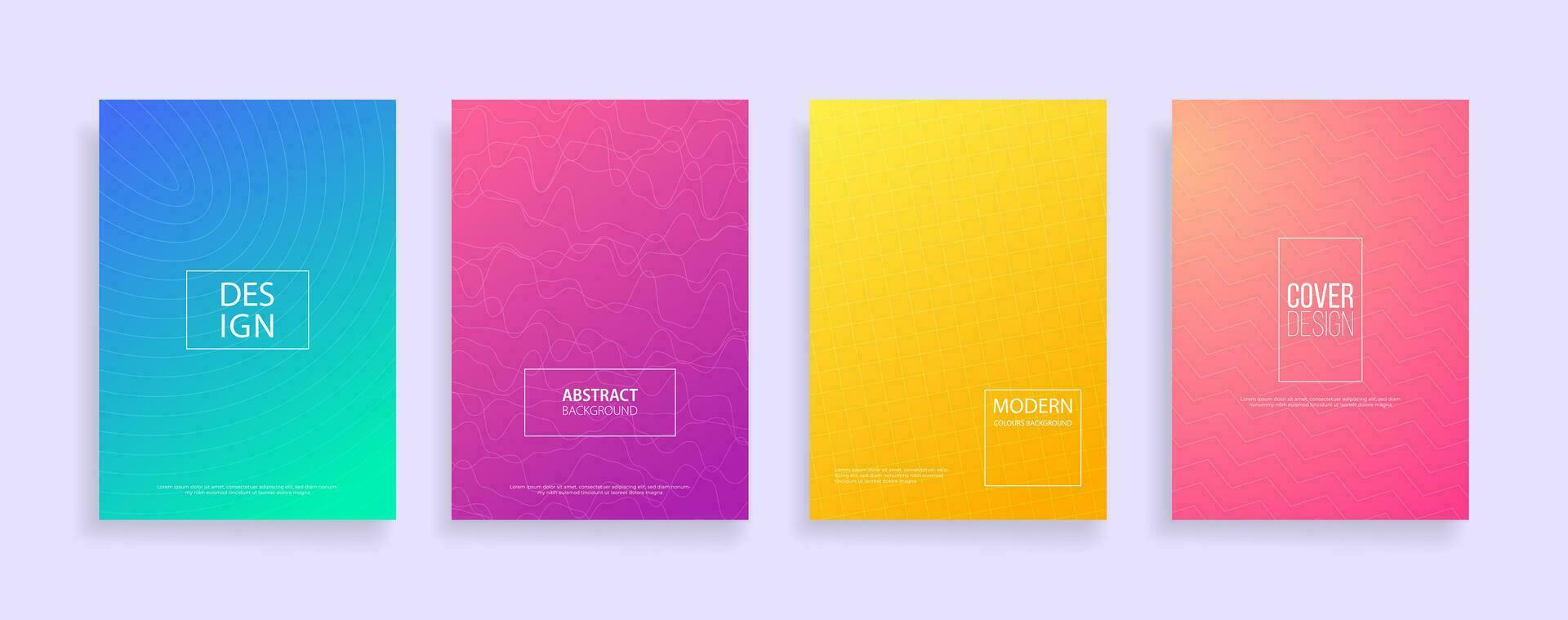 bright fresh gradient color abstract pattern background cover design. cool modern background design with trendy and vivid vibrant color. blue violet red orange green placard poster vector template.