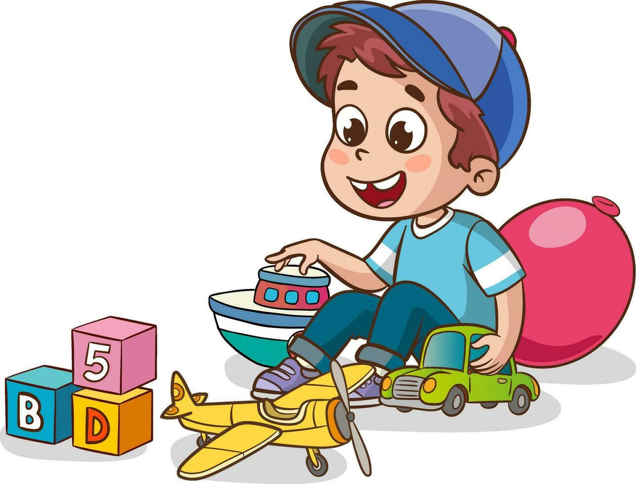 kids play together. Educational toys.Educational toys. vector