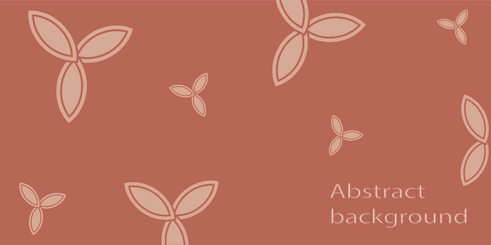 Abstract vector background petals on terracotta. Vector graphics EPS10