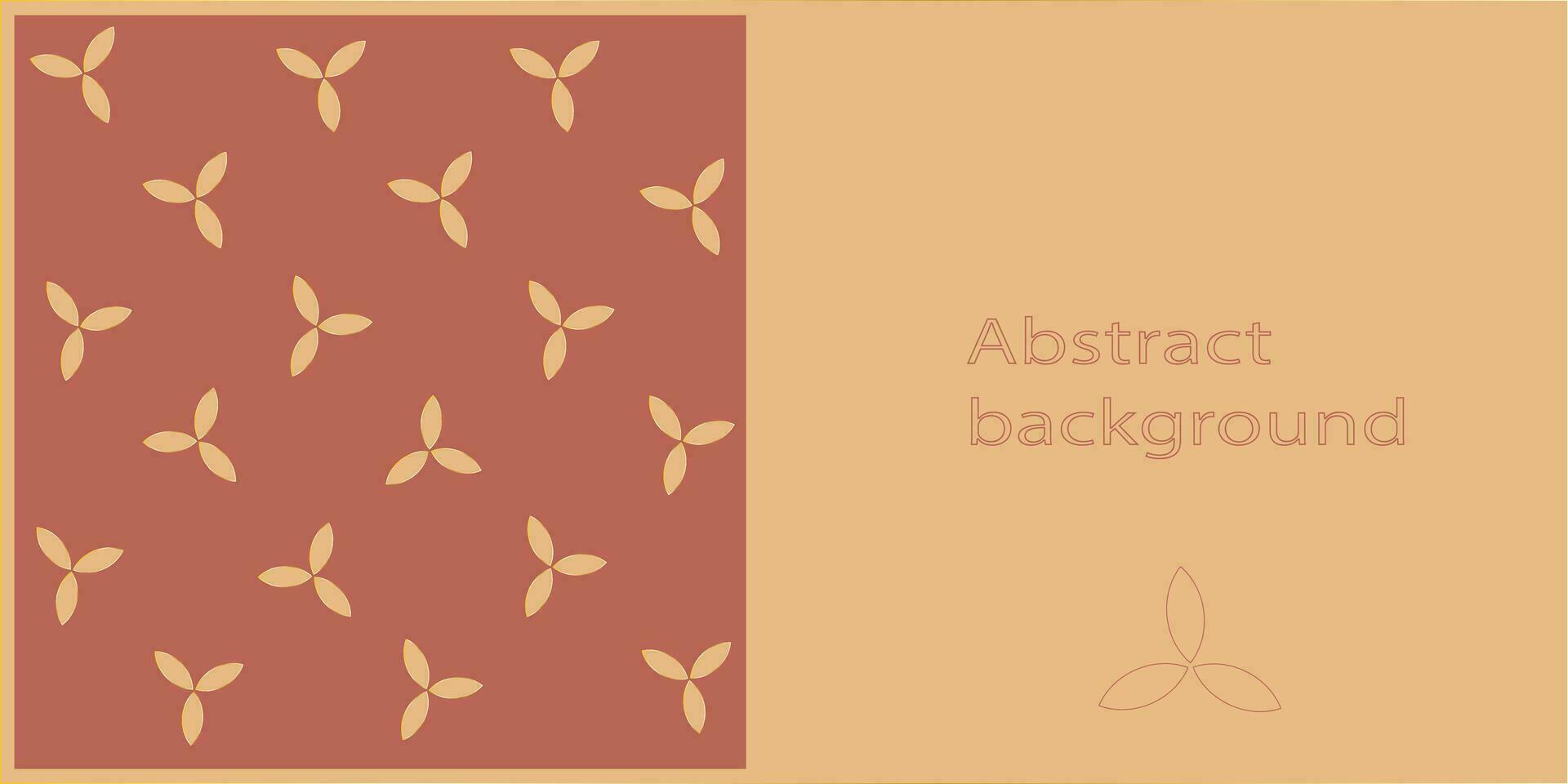 Abstract vector background petals on terracotta. Vector graphics EPS10