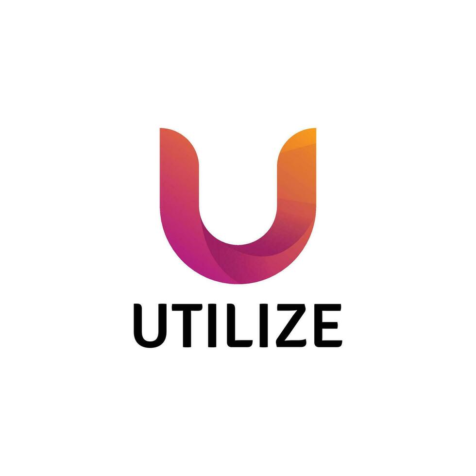 U gradient logo vector