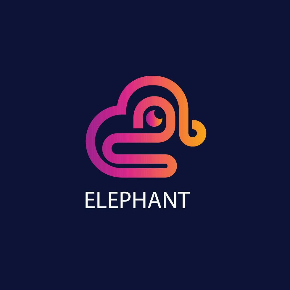 plantilla de logotipo de elefante vector