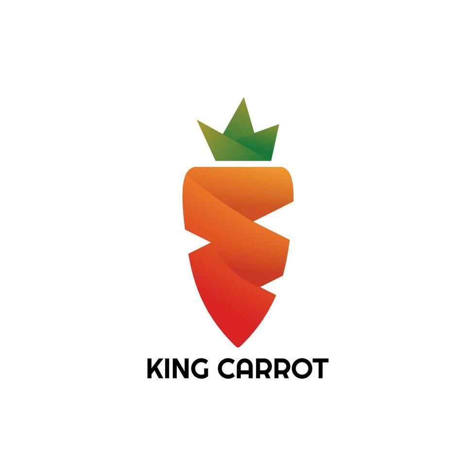 king carrot logo vector