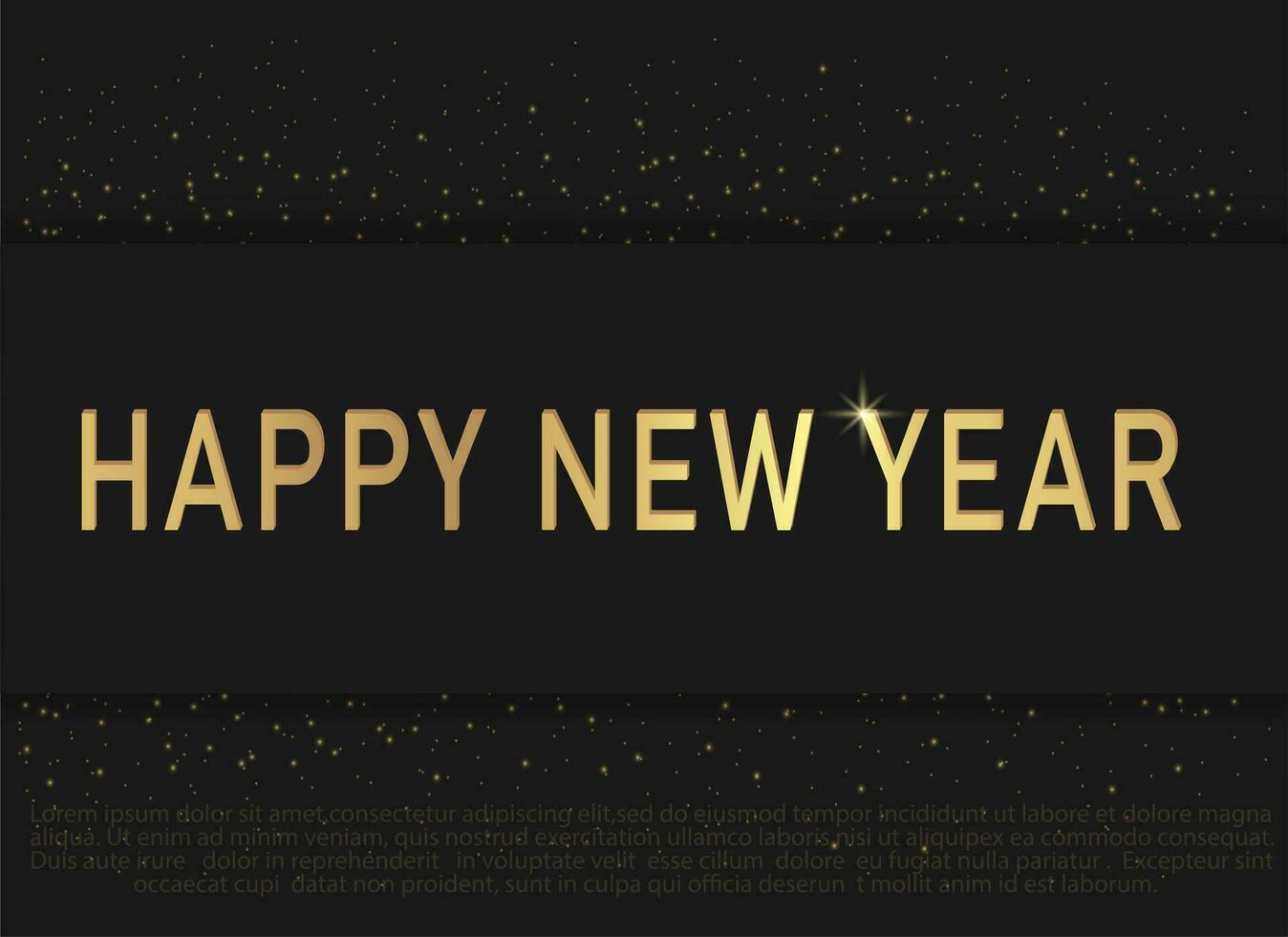 Happy New Year 2022. Gold numbers on a black background with glitter .Vector vector