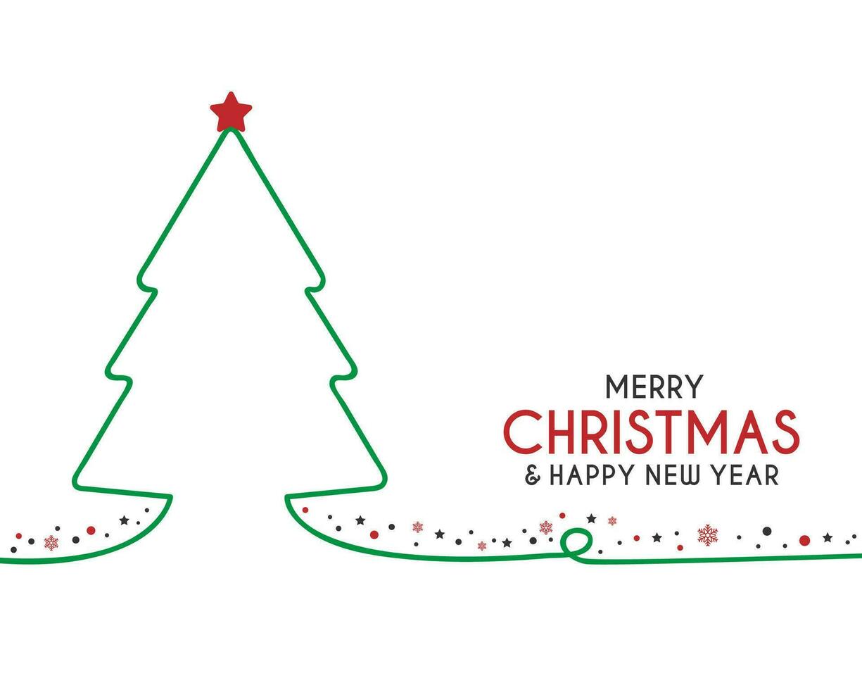 Christmas background. Christmas tree scribble card design. Vector