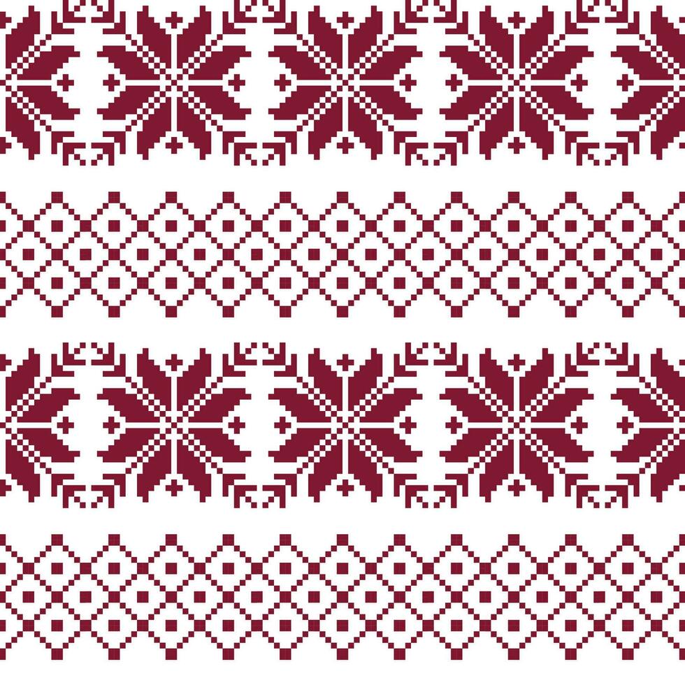 Seamless fabric. The occasion. Merry Christmas and happy New year. Pixels. White and red color. Background, gift wrapping, design, pattern, ornament background website vector