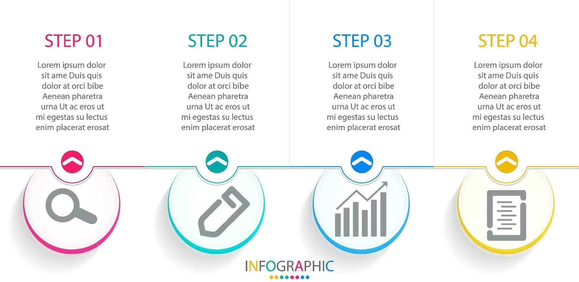 vector infografía circulo diseño modelo con tener 4 4 opciones o pasos