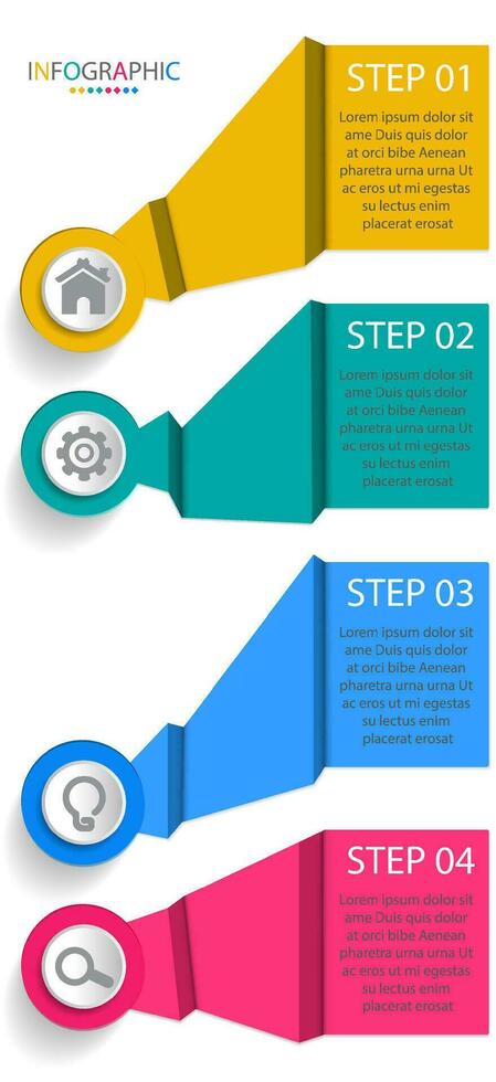 Vector infographics business process template