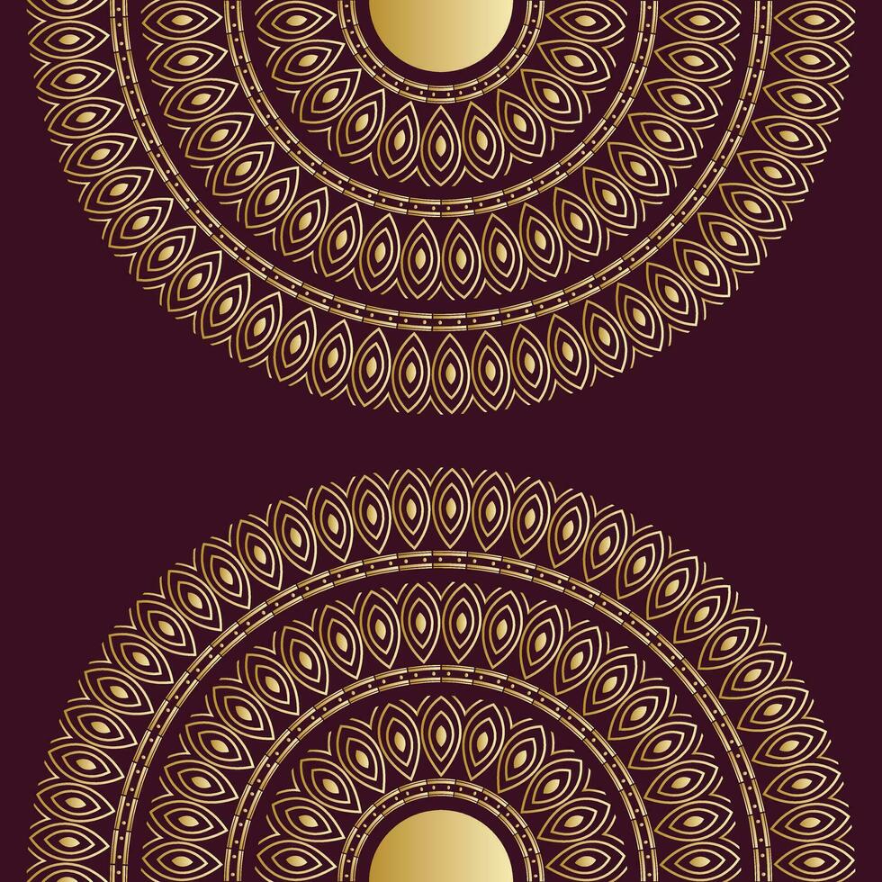Creative luxury mandala background design with golden color, Geometric mandala pattern vector design, Ornamental mandala template for decoration.