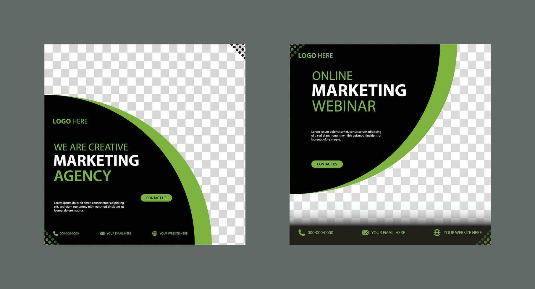 Corporate and digital business marketing promotion post design or social media banner minimal and modern vector