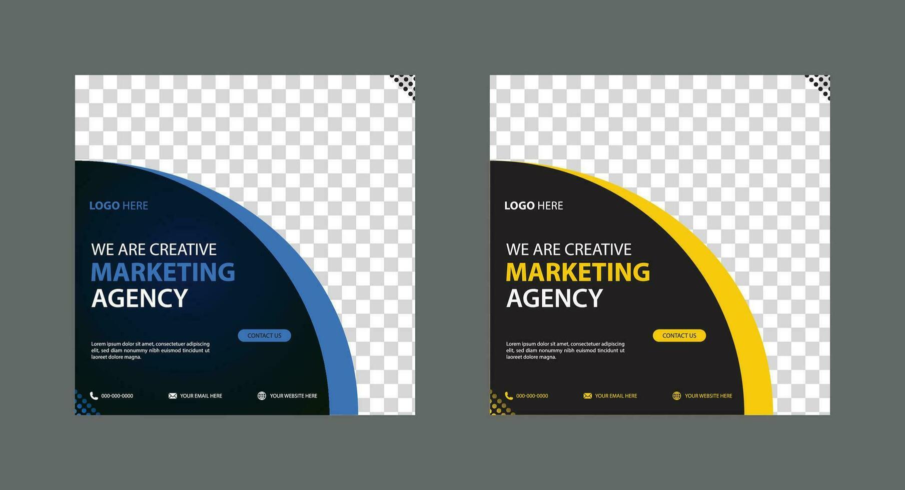 Corporate and digital business marketing promotion post design or social media banner minimal and modern vector