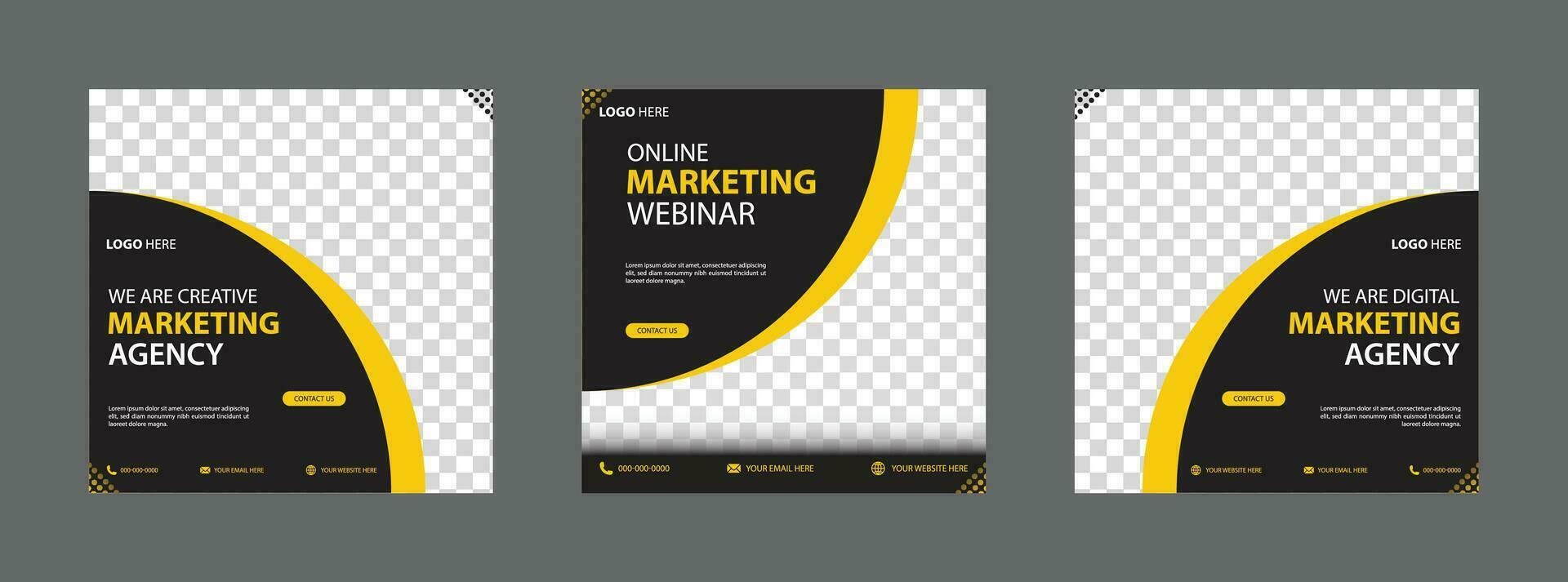 Corporate and digital business marketing promotion post design or social media banner minimal and modern vector