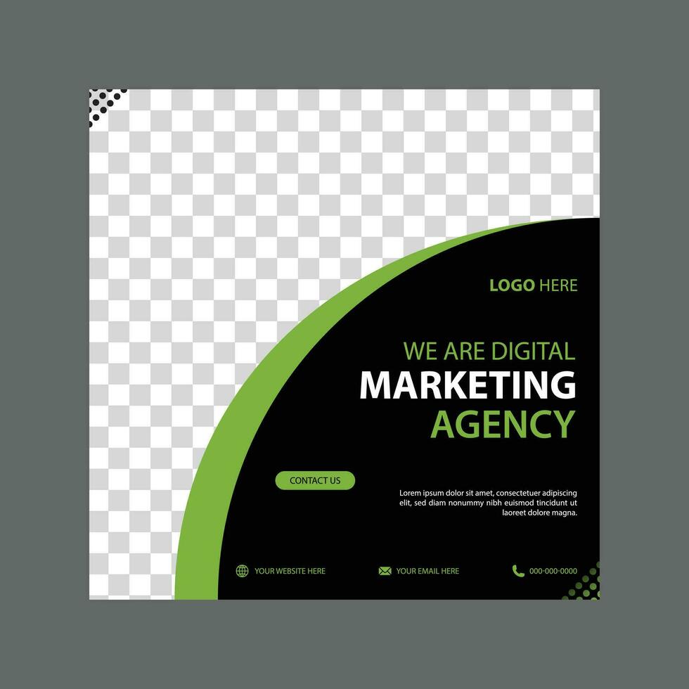 Corporate and digital business marketing promotion post design or social media banner minimal and modern vector
