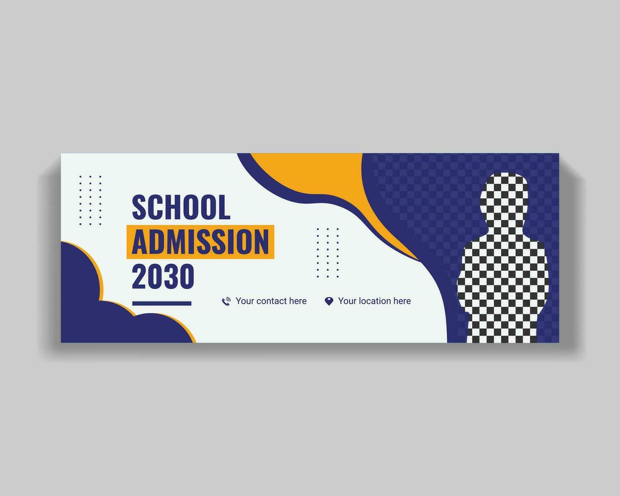 Back to school social media cover design template vector