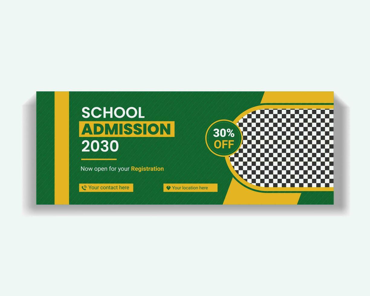 Back to school social media cover design template vector