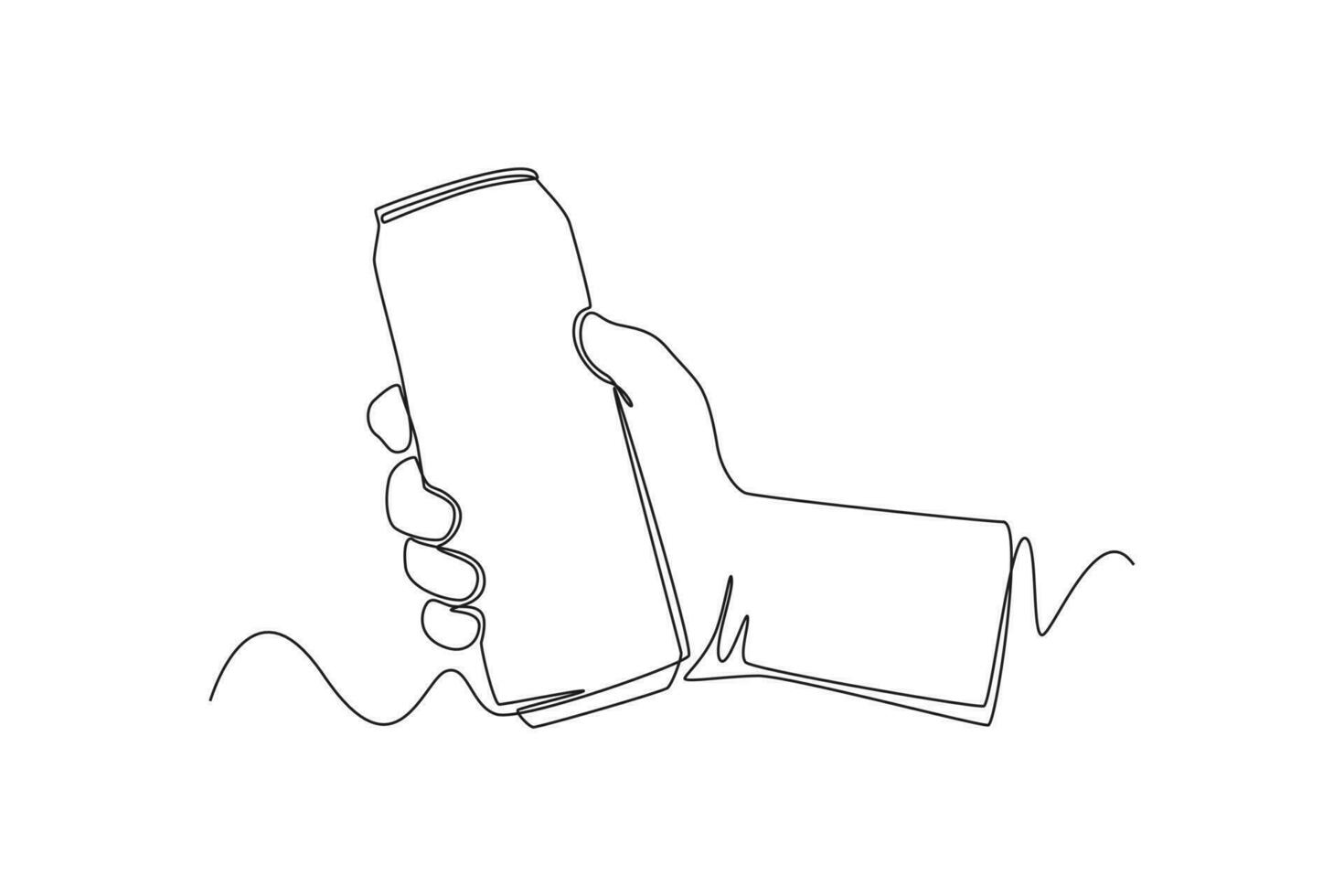 Continuous one line drawing hands holding different objects concept. Single line draw design vector graphic illustration.