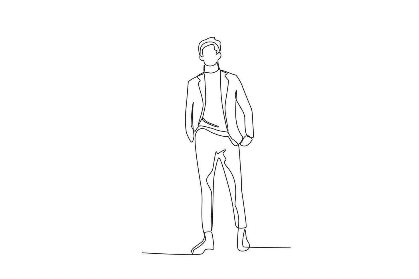 A stylish man in autumn vector