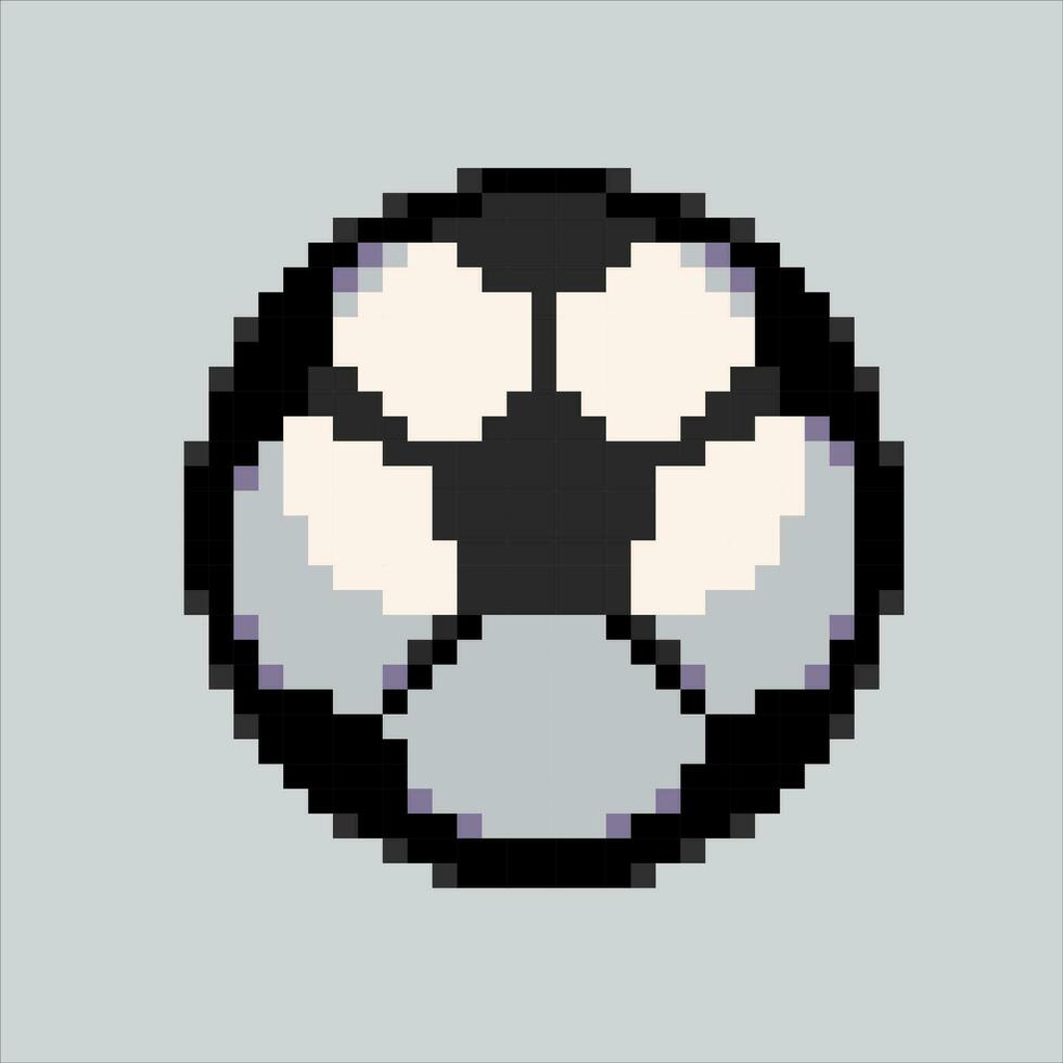 píxel Arte ilustración fútbol pelota. pixelado fútbol pelota. fútbol pelota icono pixelado para el píxel Arte juego y icono para sitio web y vídeo juego. antiguo colegio retro vector
