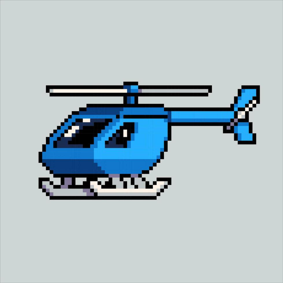 píxel Arte ilustración helicóptero. pixelado helicóptero. helicóptero helicóptero icono pixelado para el píxel Arte juego y icono para sitio web y vídeo juego. antiguo colegio retro vector