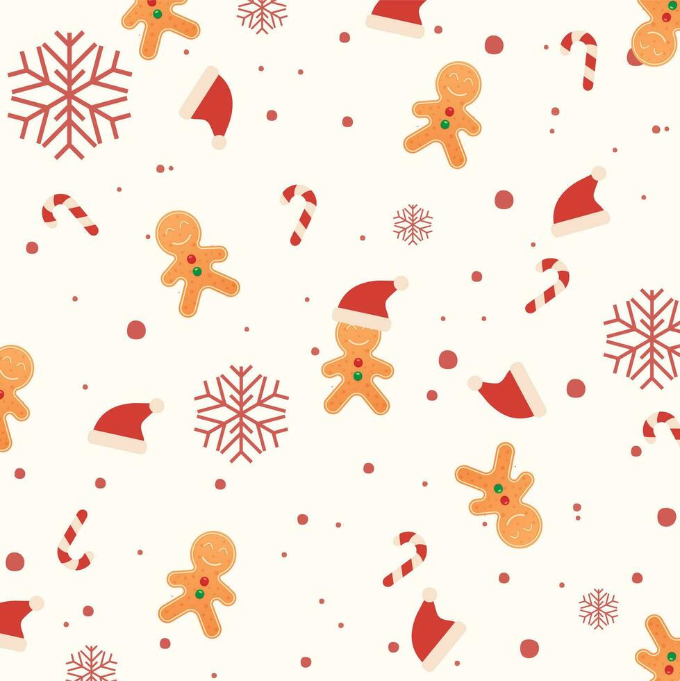 Cute Christmas set. Hand drawn gingerbread holiday food element for print, book, postcard, stickers, site design. Vector illustration.