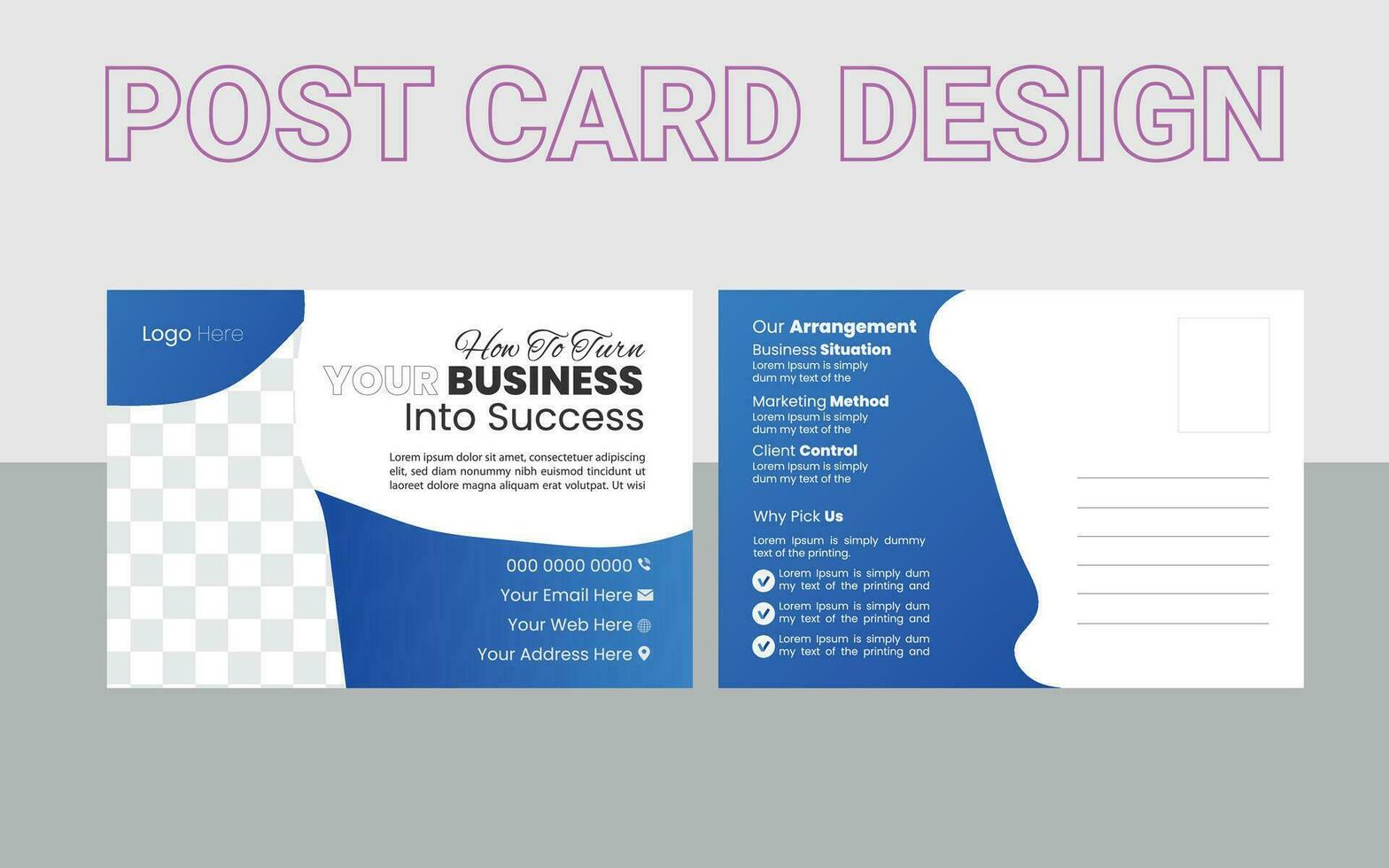 post card design vector
