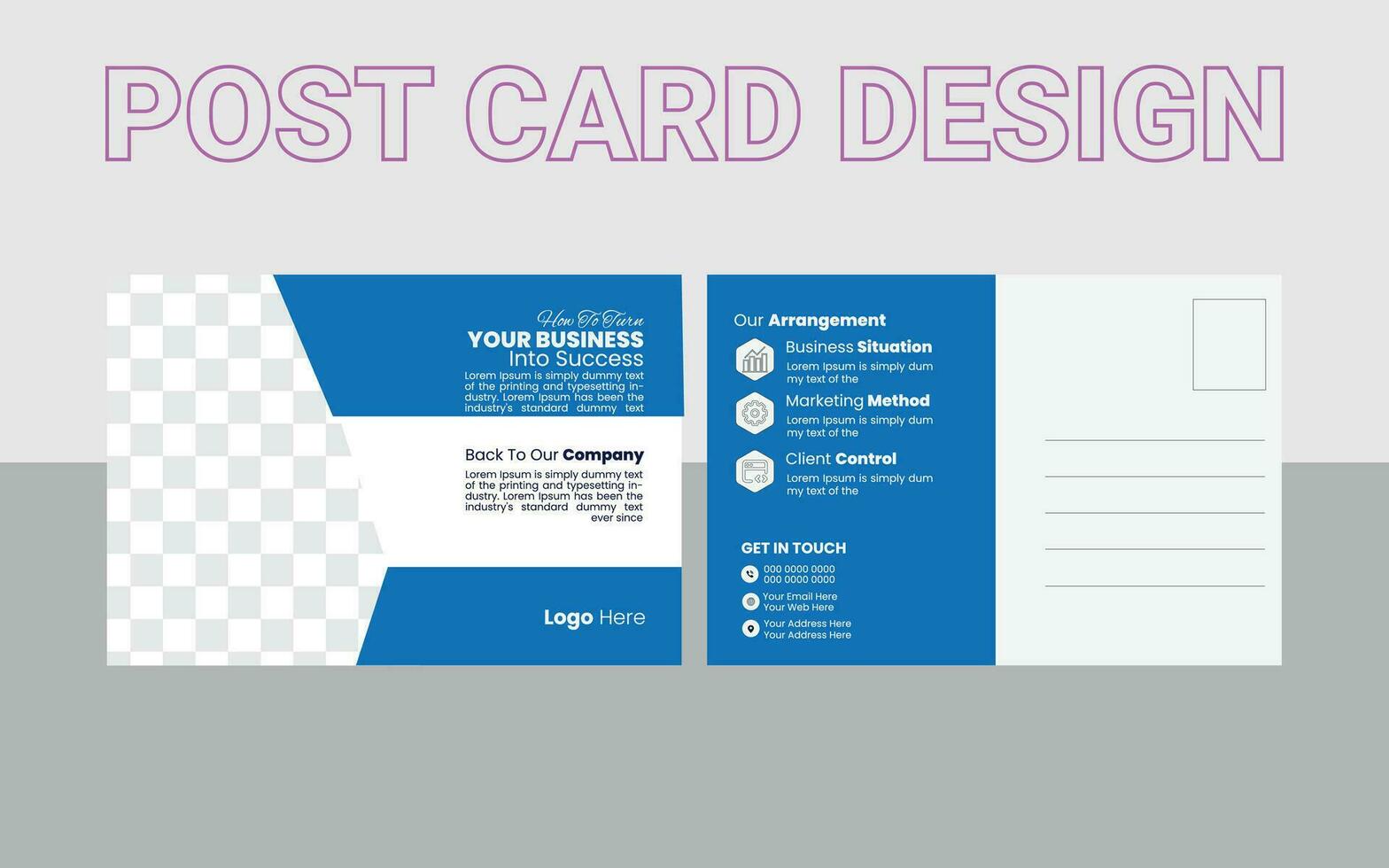 post card design vector