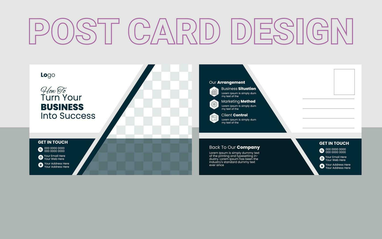 Post Card Design Template vector