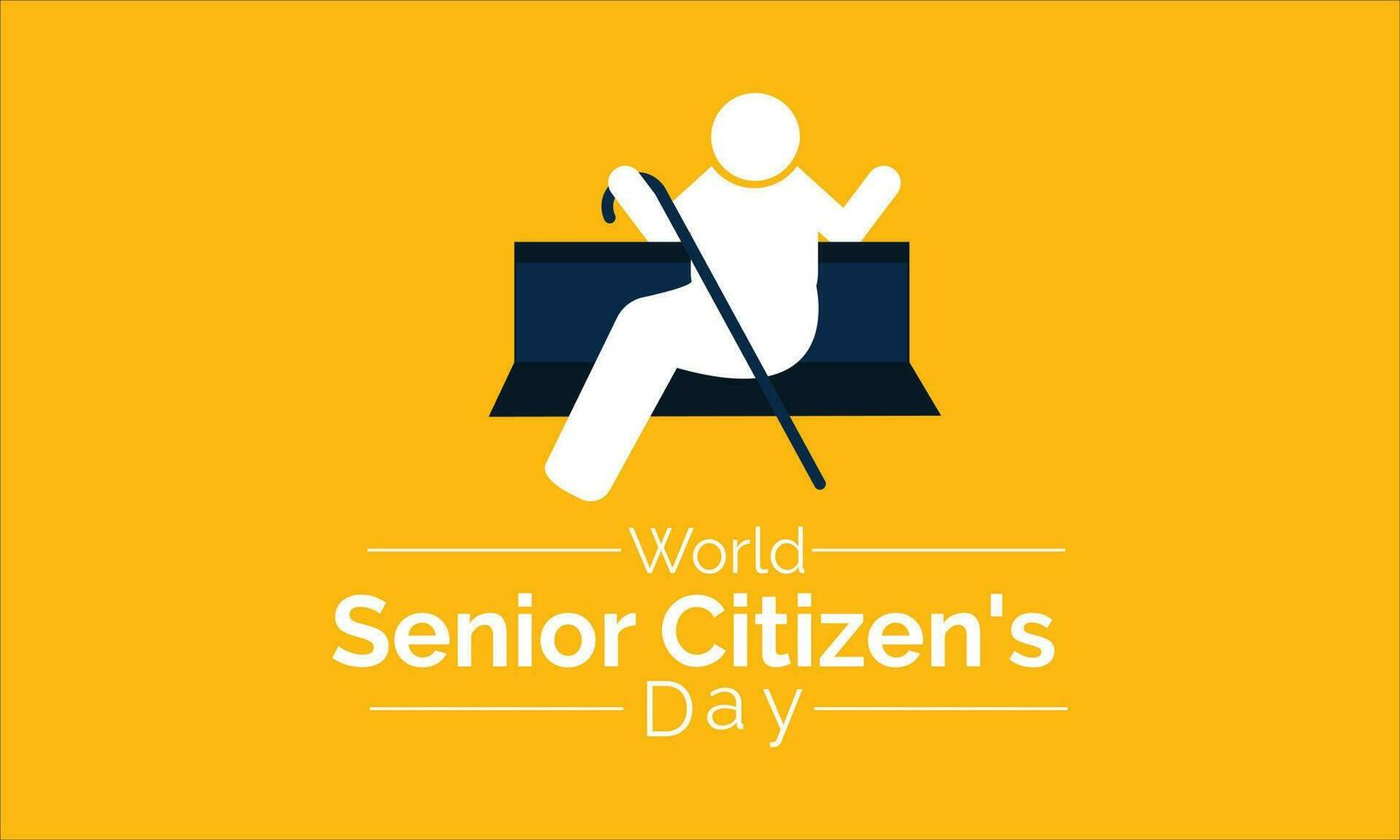 World Senior Citizen's day observed each year on August 21st  worldwide.Vector art vector