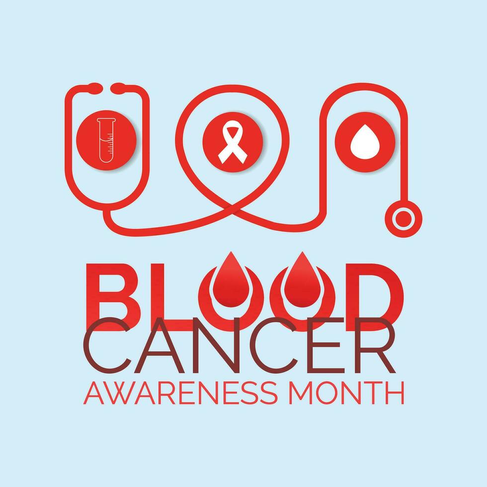 sangre cáncer conciencia mes .bandera y póster diseño. vector Arte.
