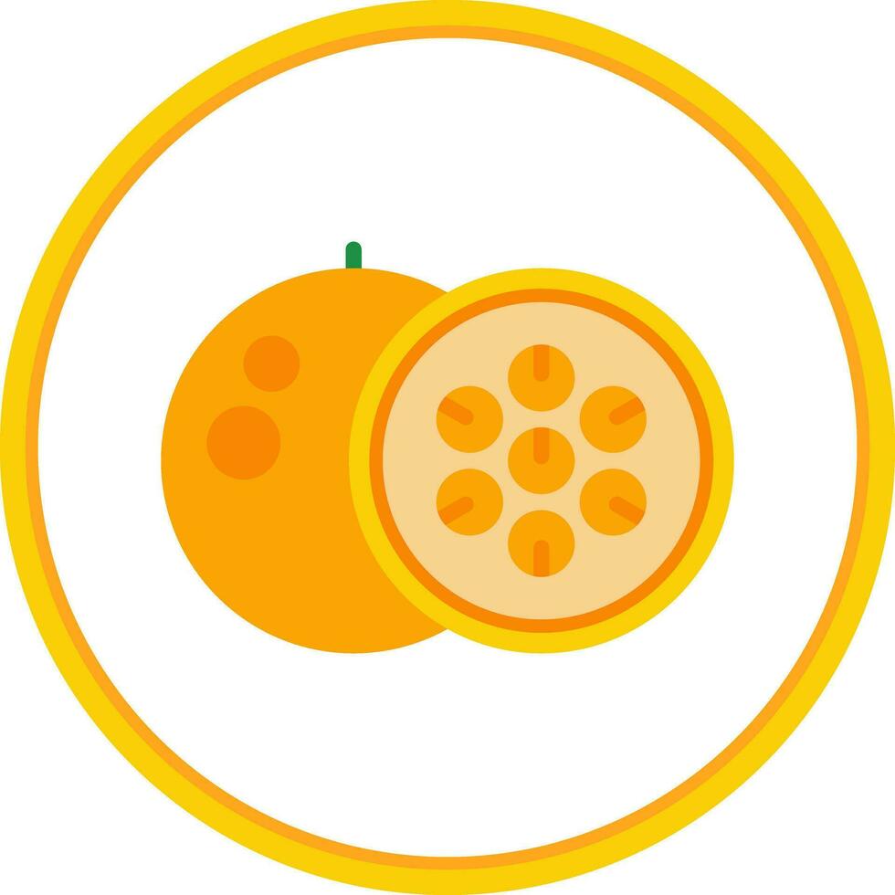 Passionfruit Vector Icon Design