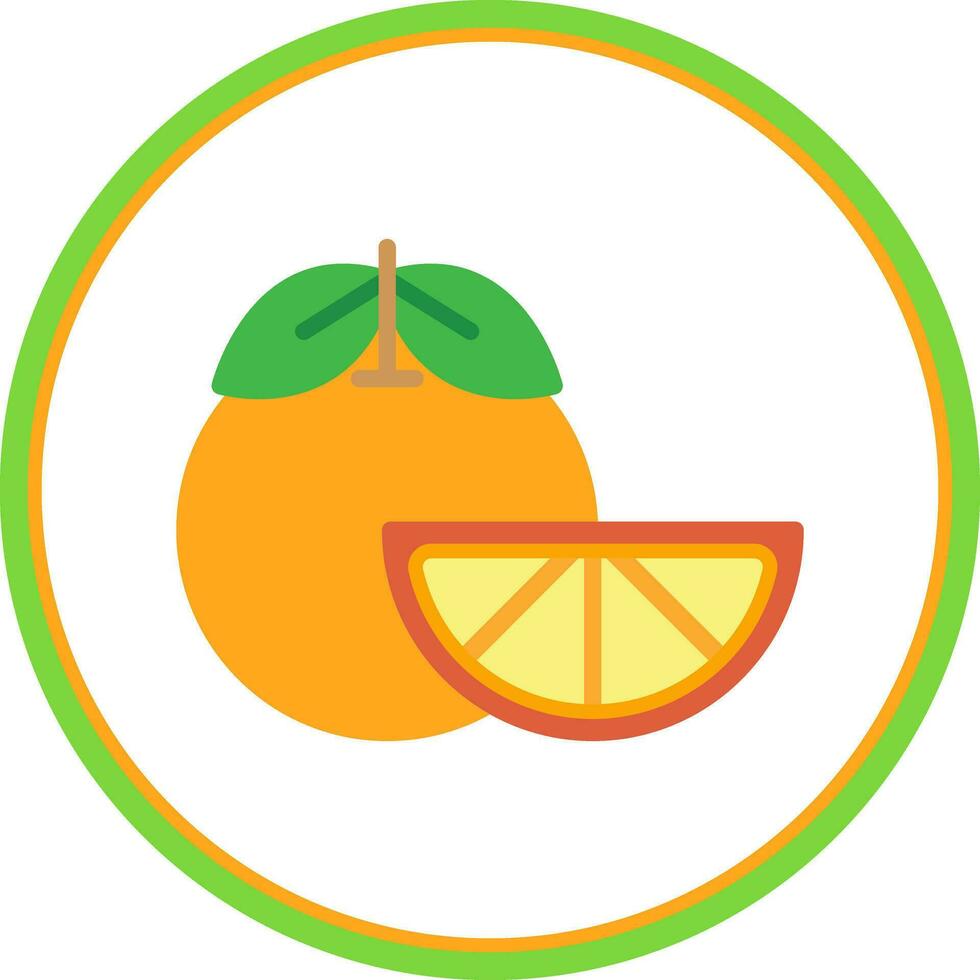 Tangerine Vector Icon Design