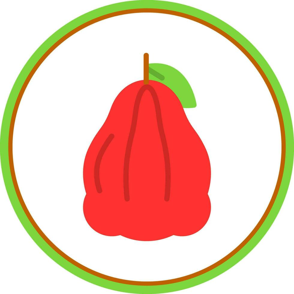 Rose Apple Vector Icon Design