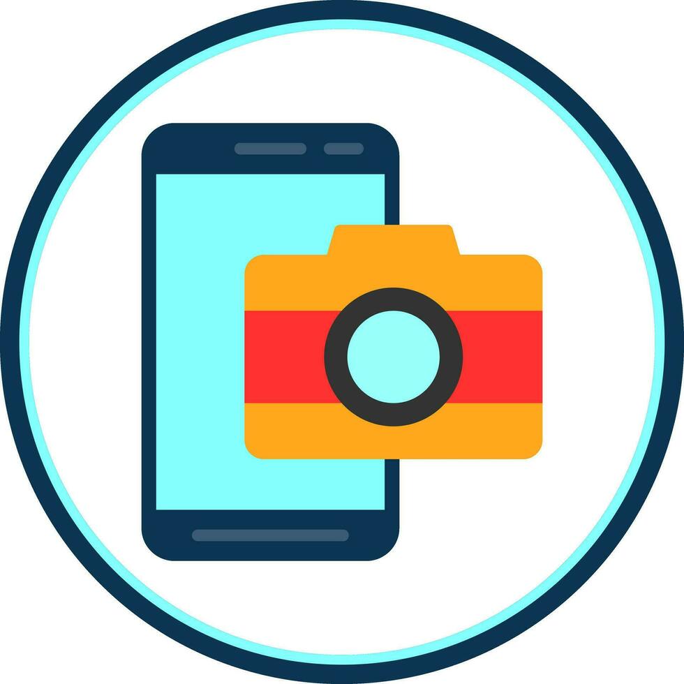 Mobile Camera  Vector Icon Design