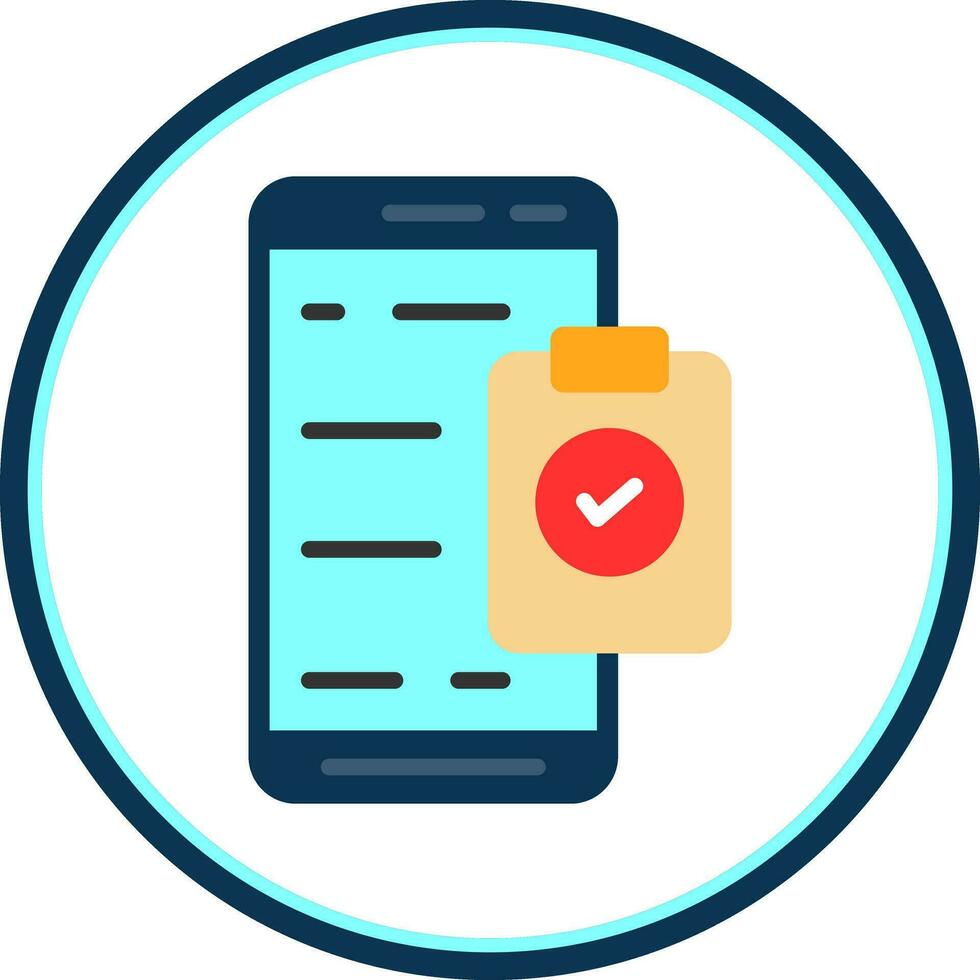Mobile Check List  Vector Icon Design