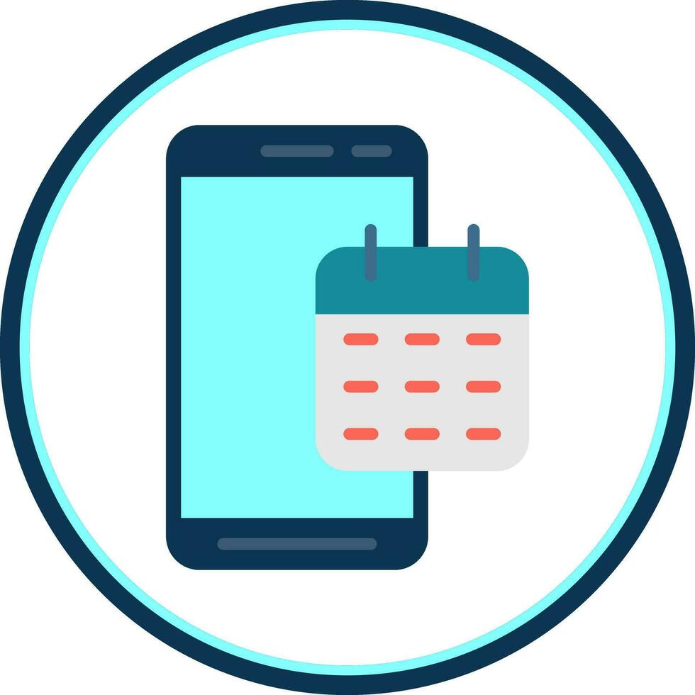 Mobile Calendar  Vector Icon Design