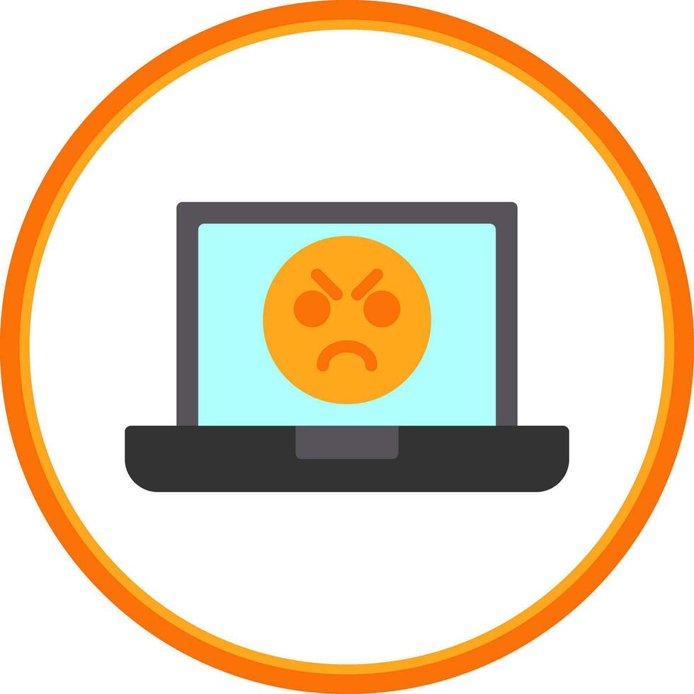 Angry Face  Vector Icon Design