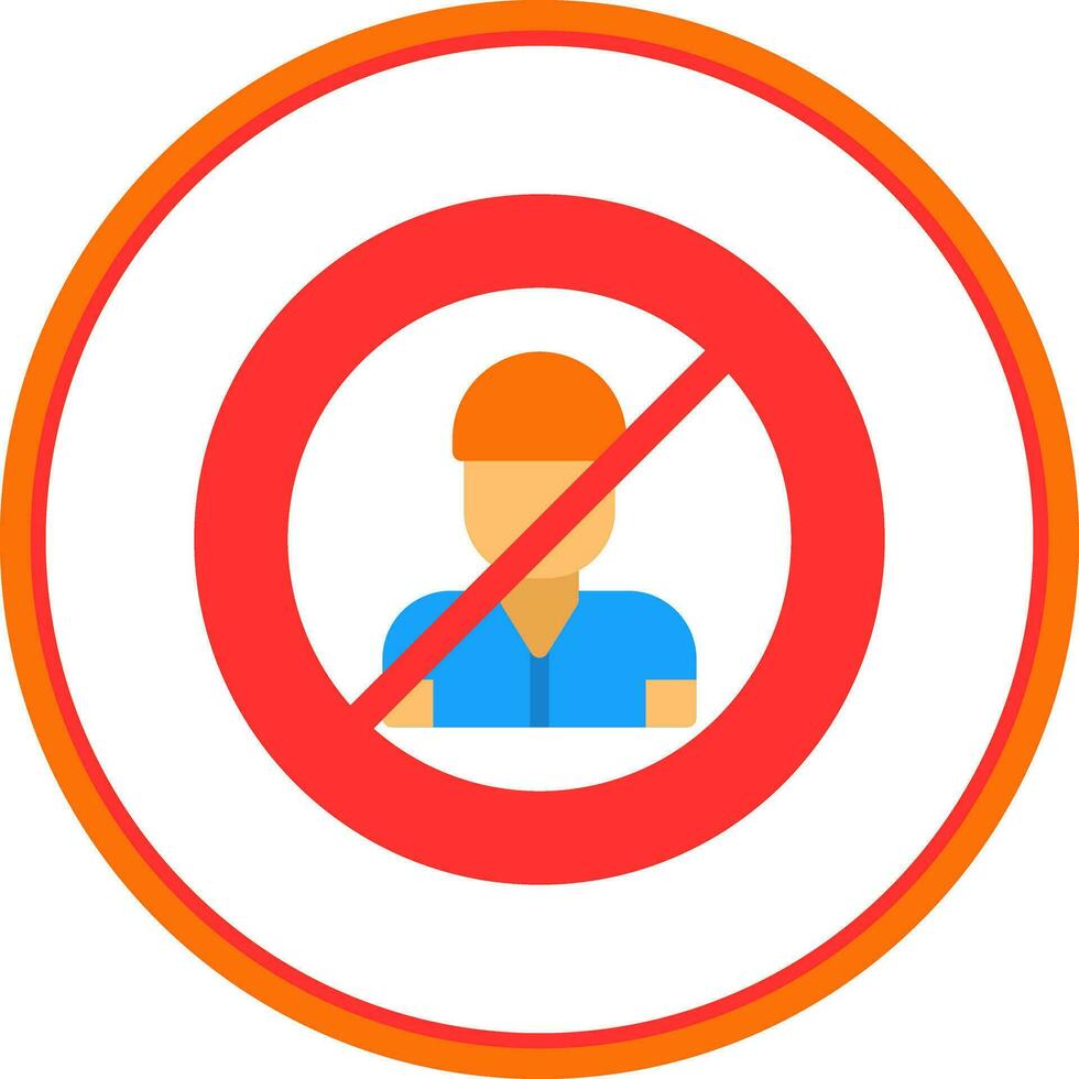 No Child Labor  Vector Icon Design