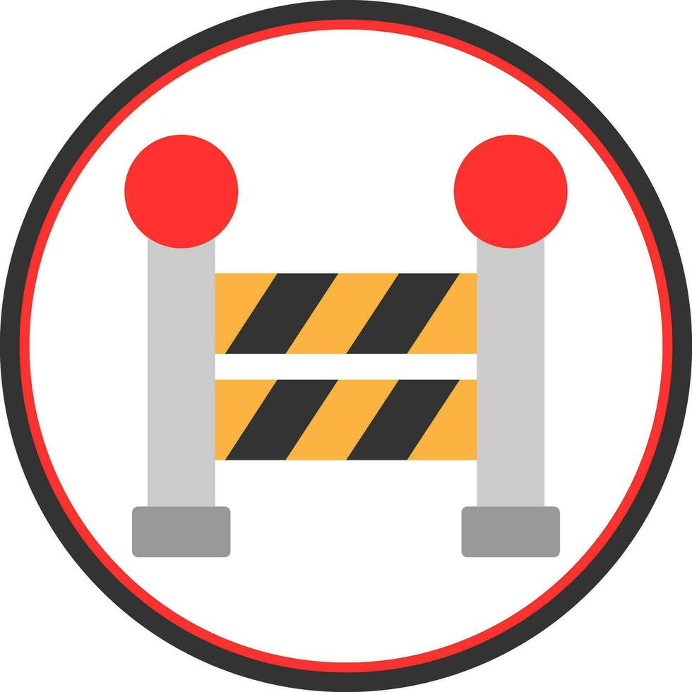 Road Barrier  Vector Icon Design