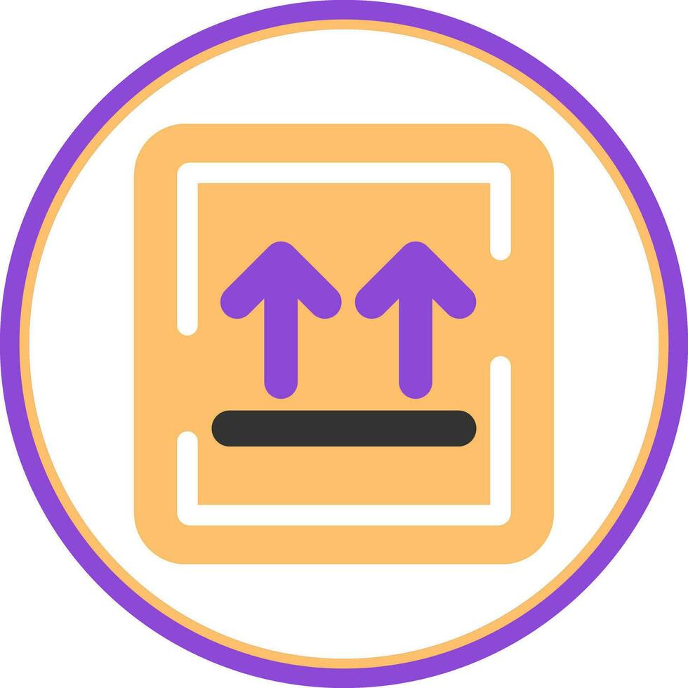 This Side Up Vector Icon Design